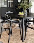 Maraetai Round Dining table in black