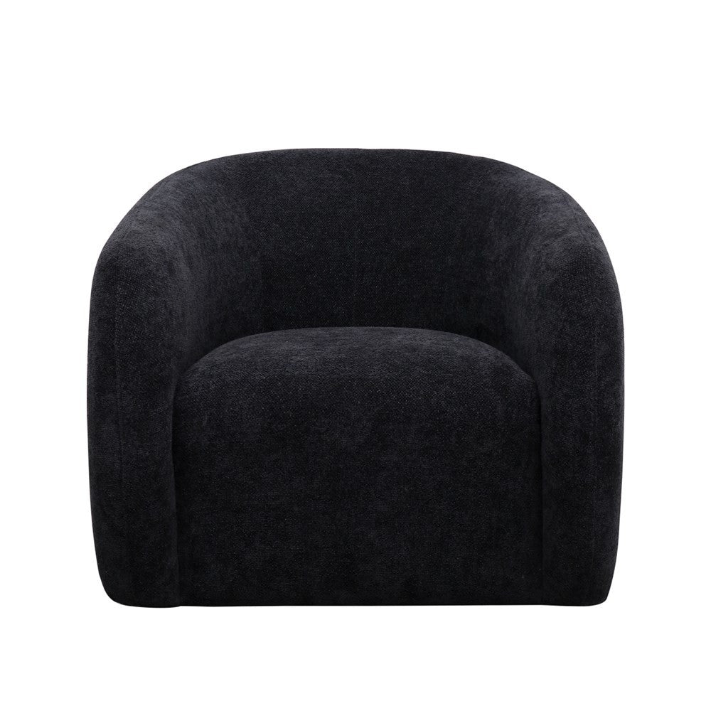 Krona swivel armchair in black