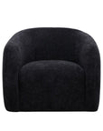 Krona swivel armchair in black