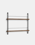 Moebe Magazine 2 Shelf System - Walnut