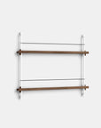 Moebe Magazine 2 Shelf System - Walnut 