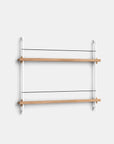 Moebe Magazine 2 Shelf System - Oak