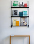 Moebe Magazine 3 Shelf System - Black