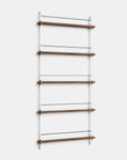 Moebe Magazine 5 Shelf System - Walnut B