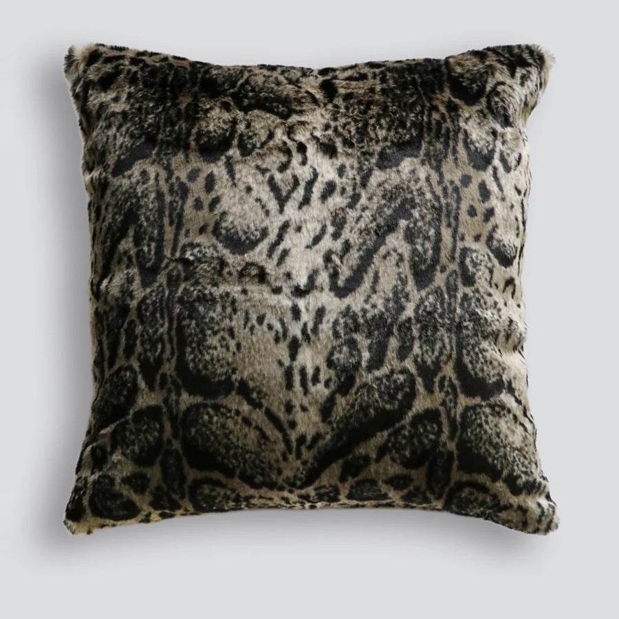 Dark & Moody Faux fur euro cushion