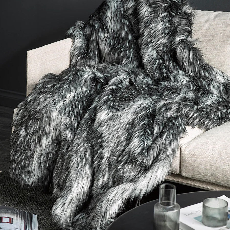 Dark & Moody Faux Fur throw