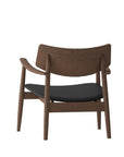 Alta Leisure chair in walnut and black leather