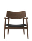 Alta Leisure chair in walnut and black leather