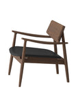 Alta Leisure chair in walnut and black leather