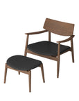 Alta Leisure chair in walnut and black leather
