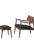 Alta Leisure chair in walnut and black leather