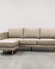 Monterey modular sofa and ottoman in kumi mushroom