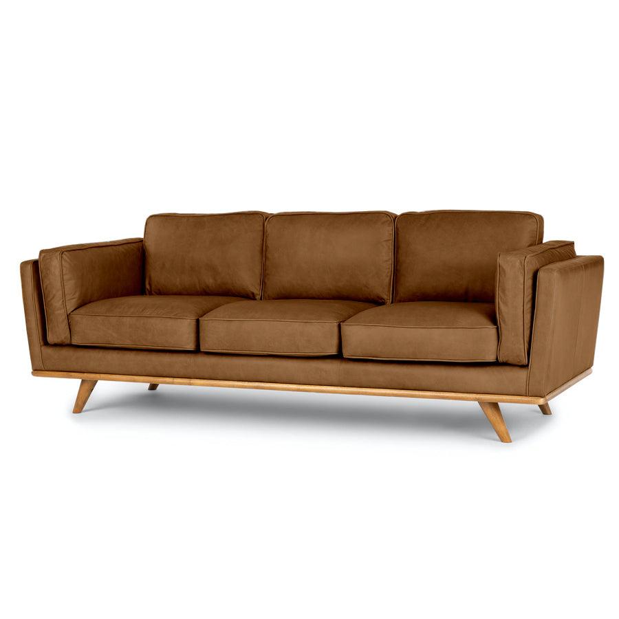 Aria Leather 3 Seat Sofa - Matisse Caramel