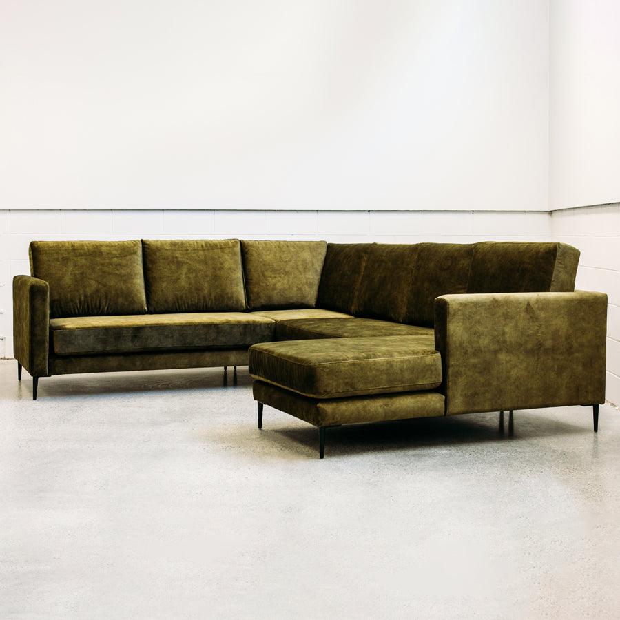 Monterey modular sofa in lovely moss - Stacks Furniture Store