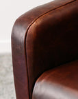 Wedgewood leather armchair in monarch auburn