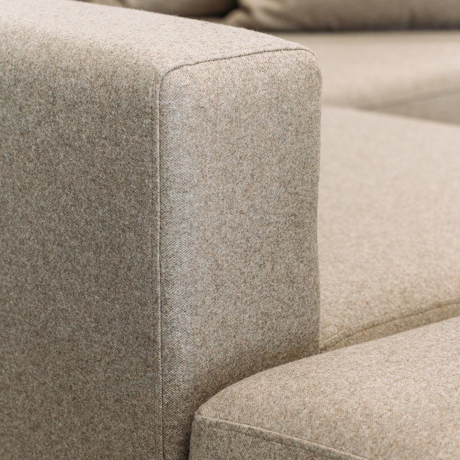 Vito modular 3 piece sofa and ottoman in octavius mocha
