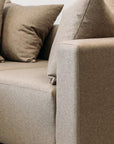 Vito modular 3 piece sofa and ottoman in octavius mocha