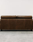 Coco leather sofa in greenstone monarch