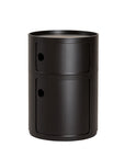 Barrel side table in black