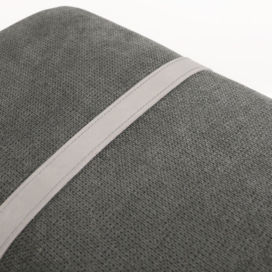 Baxter fabric bench seat in charcoal