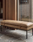 Baxter Bench Seat | Tan Leather