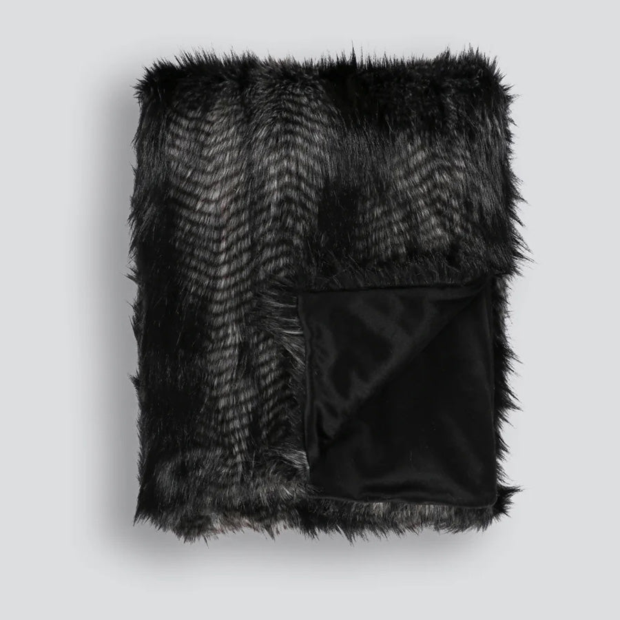 Dark & Moody Faux Fur throw