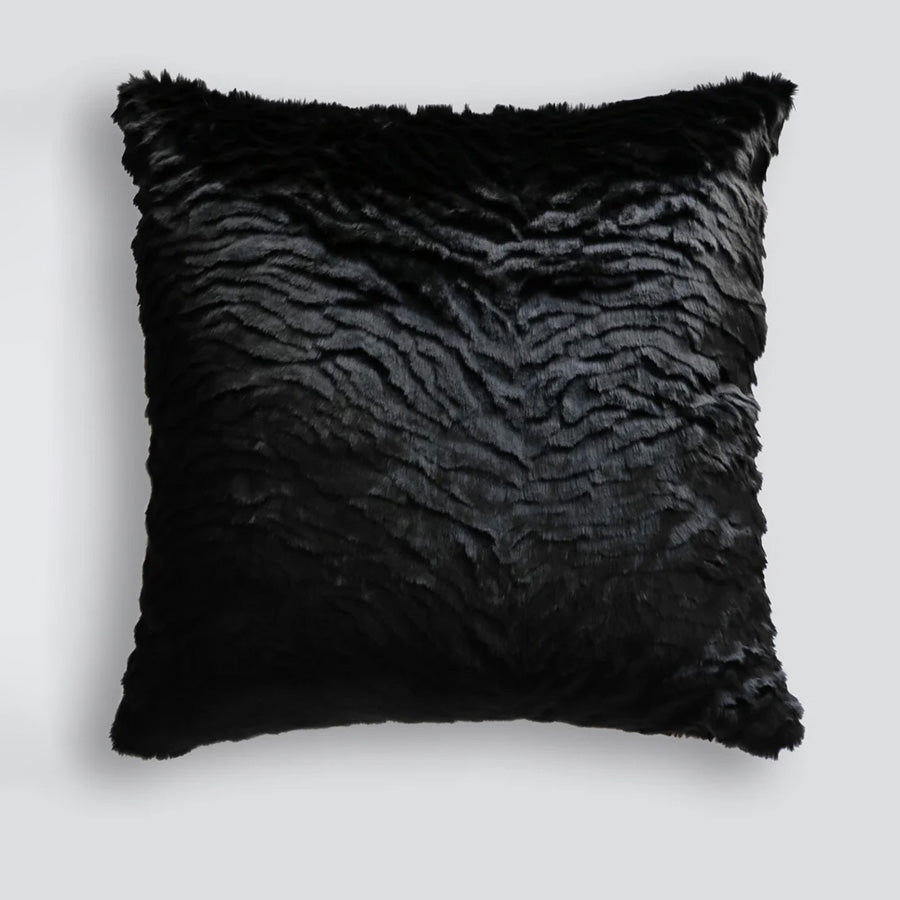 Dark & Moody Faux fur euro cushion
