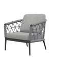 Canaria outdoor armchair | Silver and charcoal