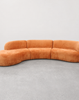 Hendricks Modular curved sofa in caulfield carrot