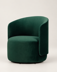 Estelle swivel armchair | Deep sea green