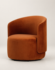 Estelle swivel armchair | Rust