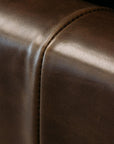 Coco leather sofa in greenstone monarch