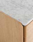 Cube Oak Side Table - Marble