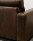 Coco leather sofa in greenstone monarch