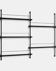 Moebe Magazine Double Bay Shelving System - Black