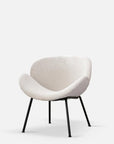 Duo armchair in eggshell boucle