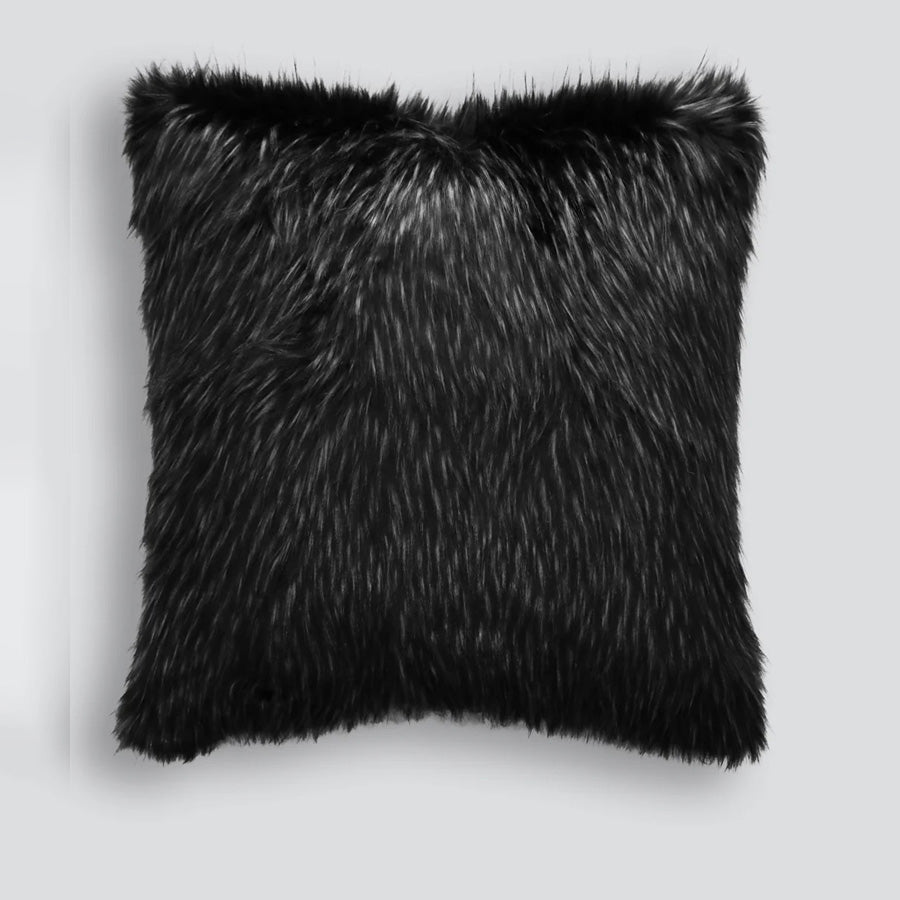 Dark & Moody Faux fur euro cushion