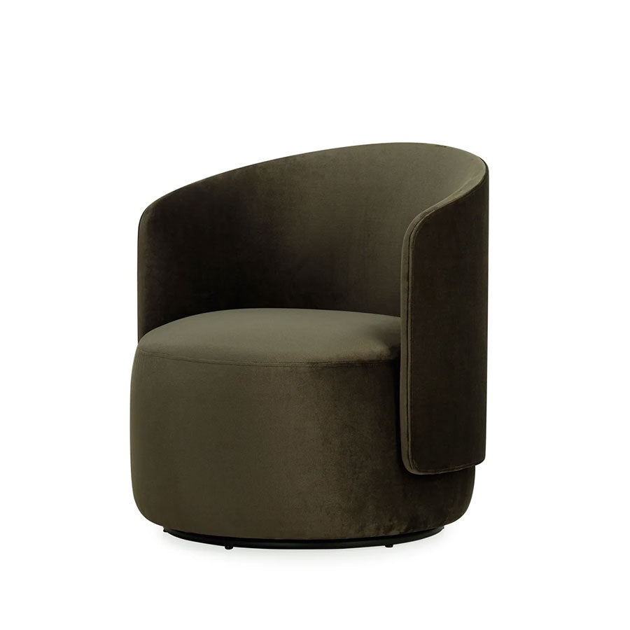 Estelle swivel armchair in green