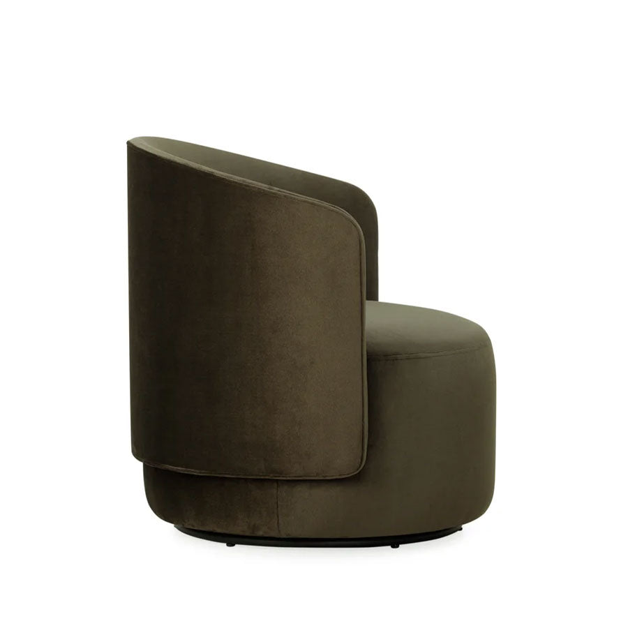 Estelle swivel armchair in green