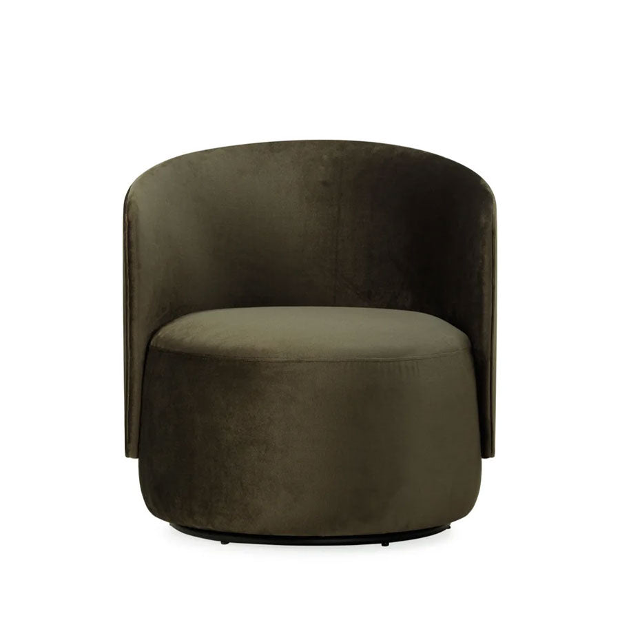 Estelle swivel armchair in green
