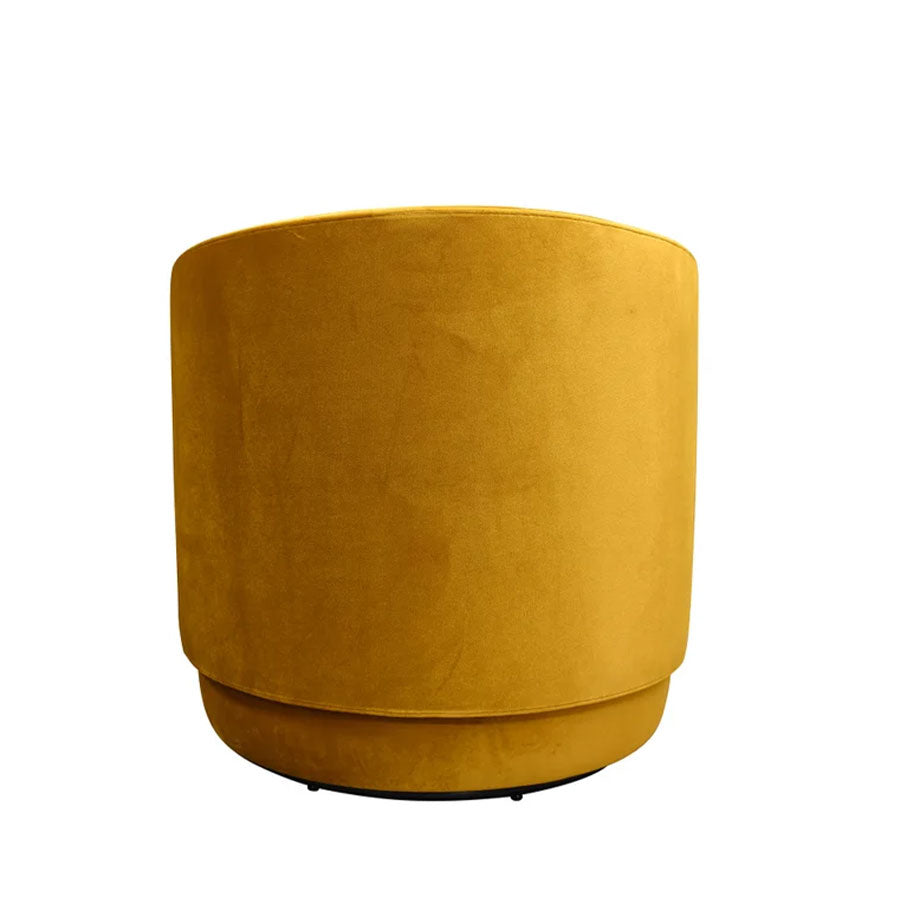 Estelle swivel armchair in mustard