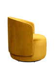 Estelle swivel armchair in mustard