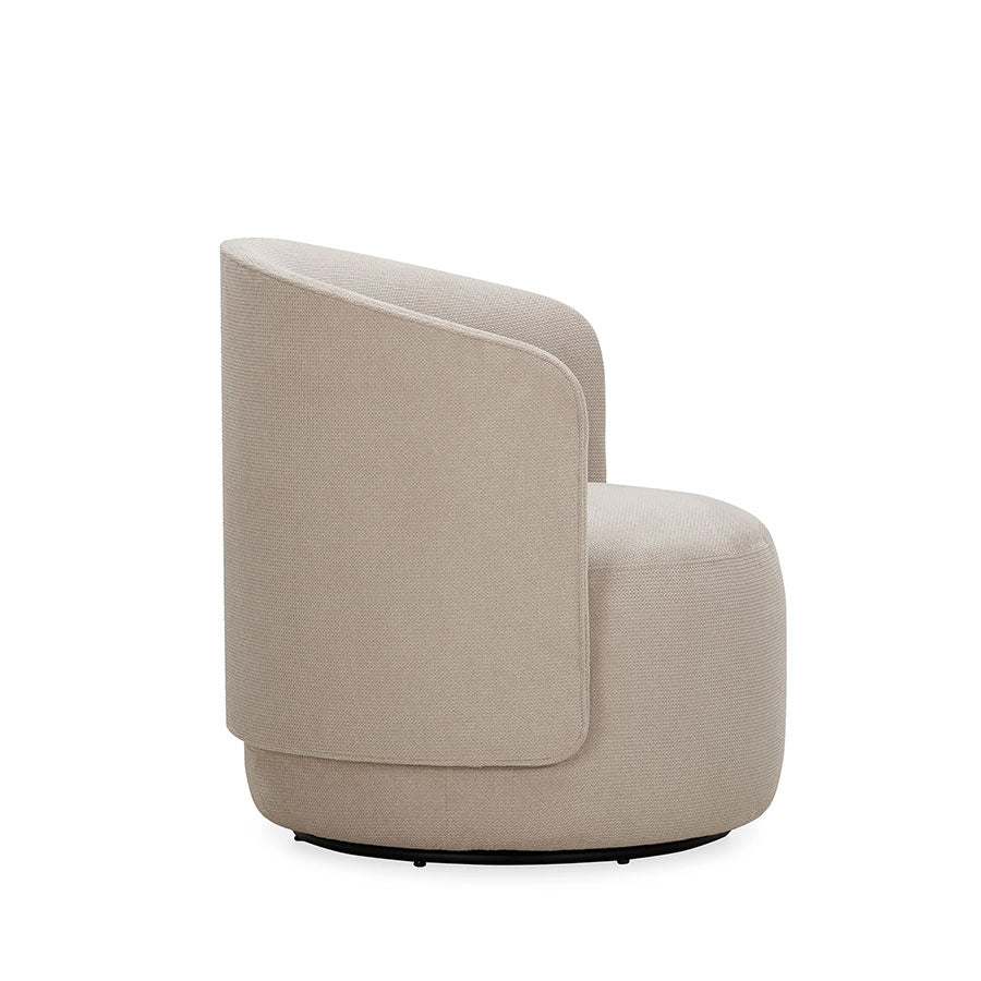 Estelle swivel armchair in taupe
