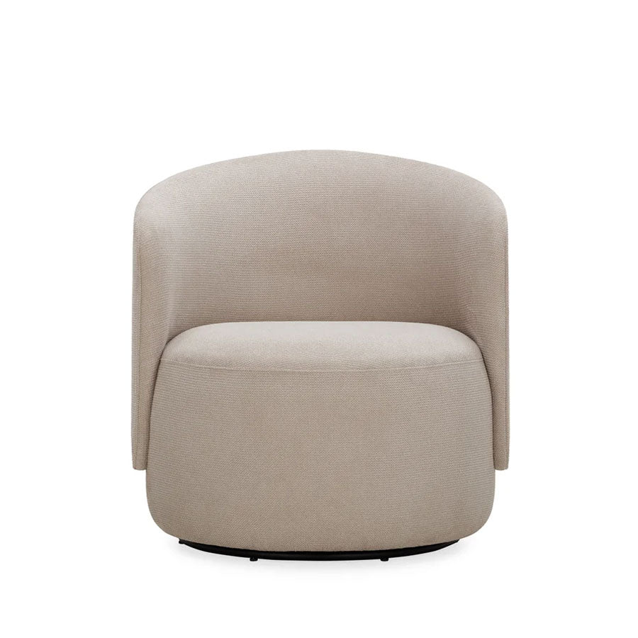 Estelle swivel armchair in taupe