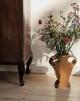 Etta double-handled vase in cinnamon sand