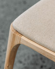 Ealing armless dining chair in linen