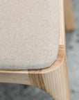 Ealing armless dining chair in linen