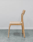 Ealing armless dining chair in linen