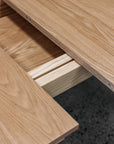 Ghost single leaf extension table