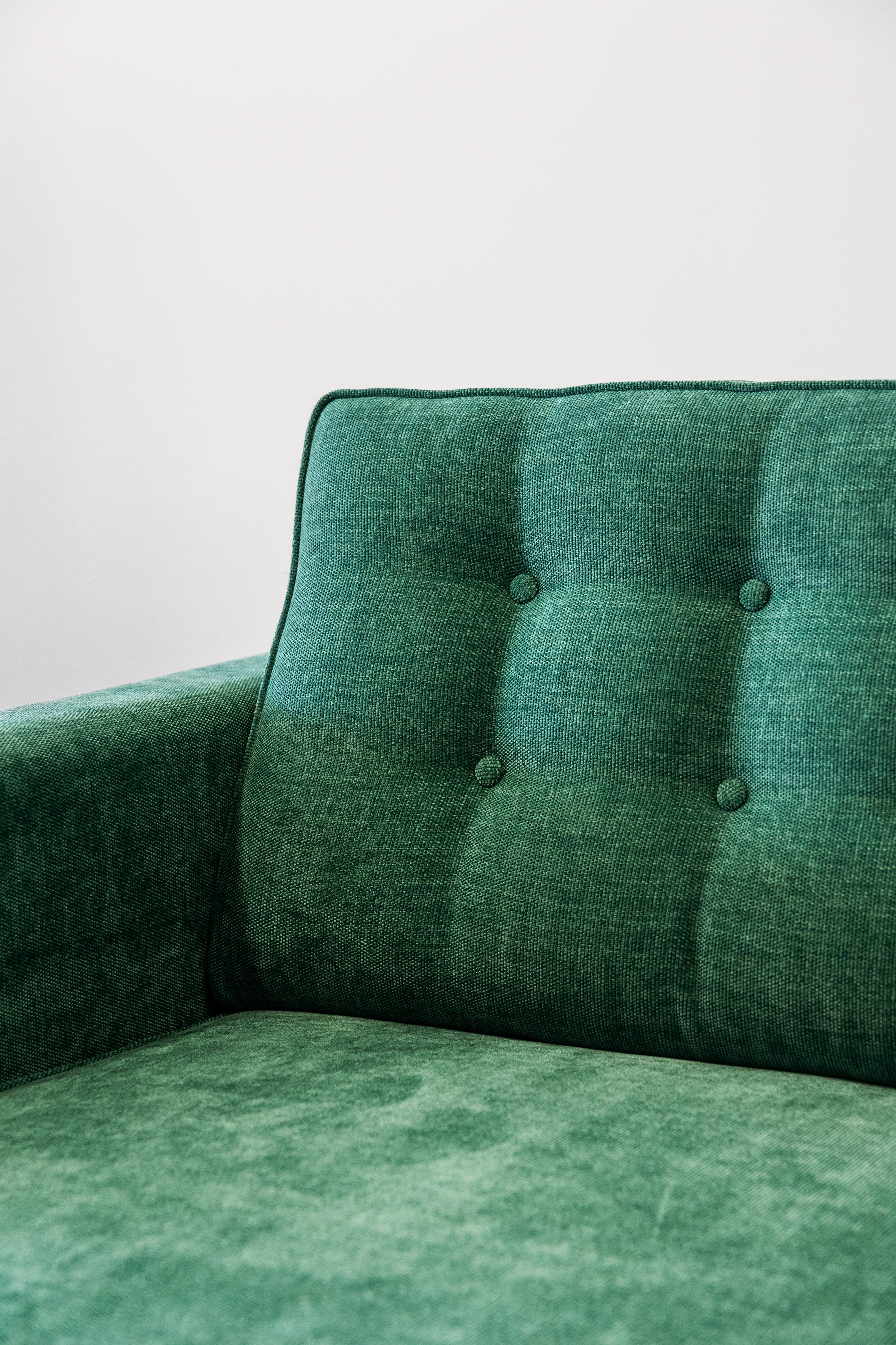NZ made Tango sofa with reversible chaise in copeland greenstone